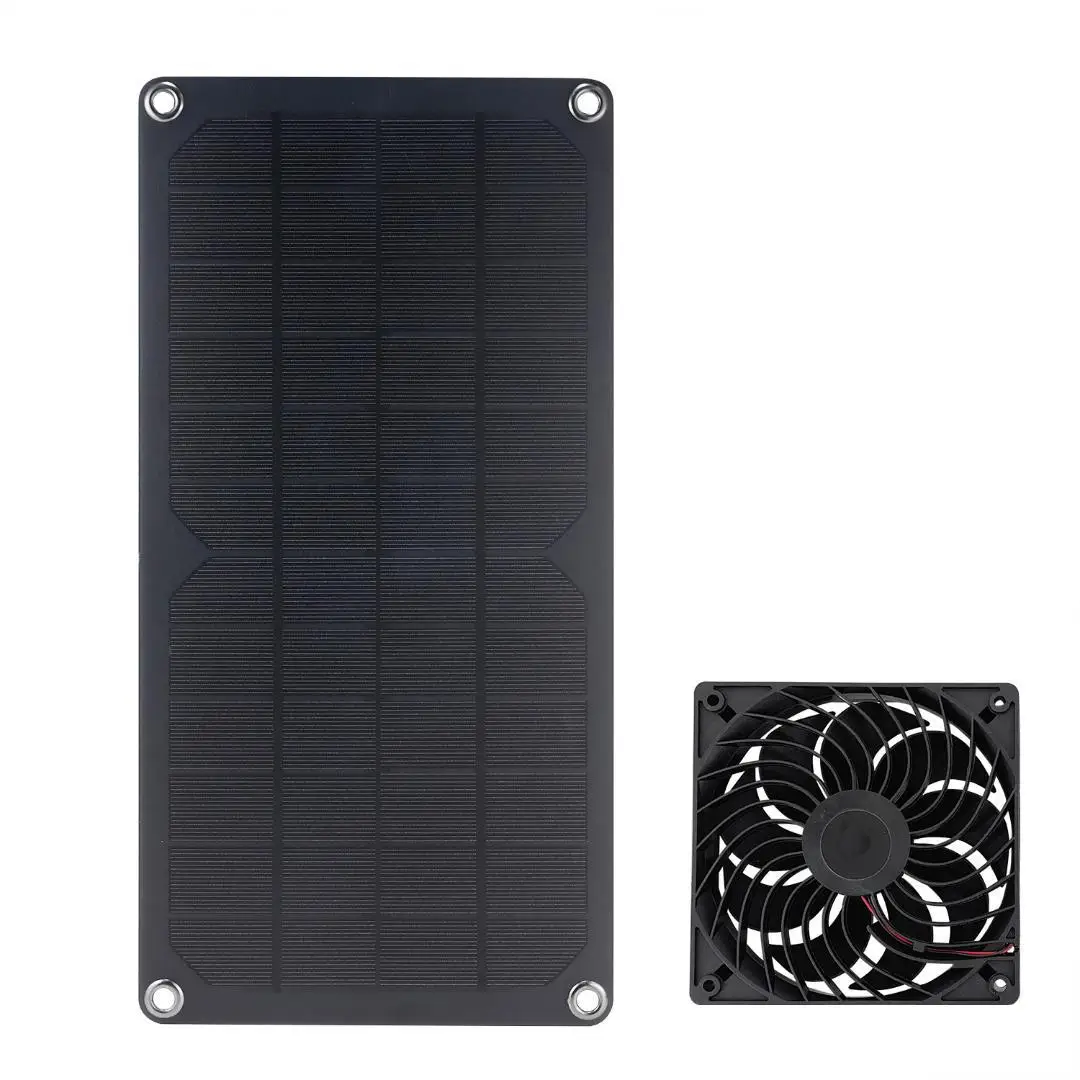 

Polycrystalline 8W Solar Fan Pet Exhaust Fan Cross-Border Green Environmental Protection Fresh Air System Outdoor Portable Fan