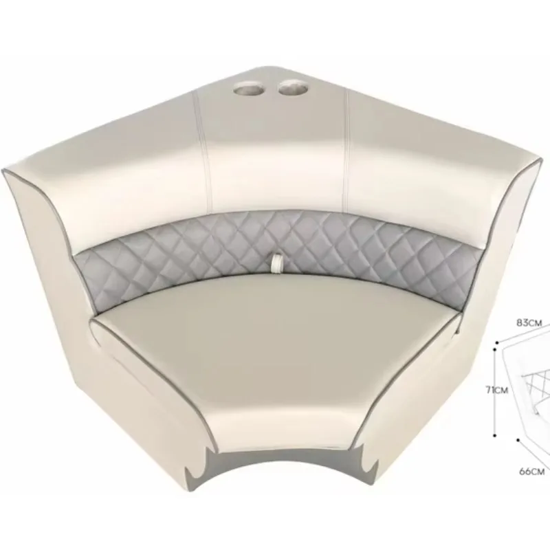

STLFF Pontoon Boat Seat with Cup Holder and Pontoon Sofa for Sale Wholesale Pontoon Furniture for Factory Supplies