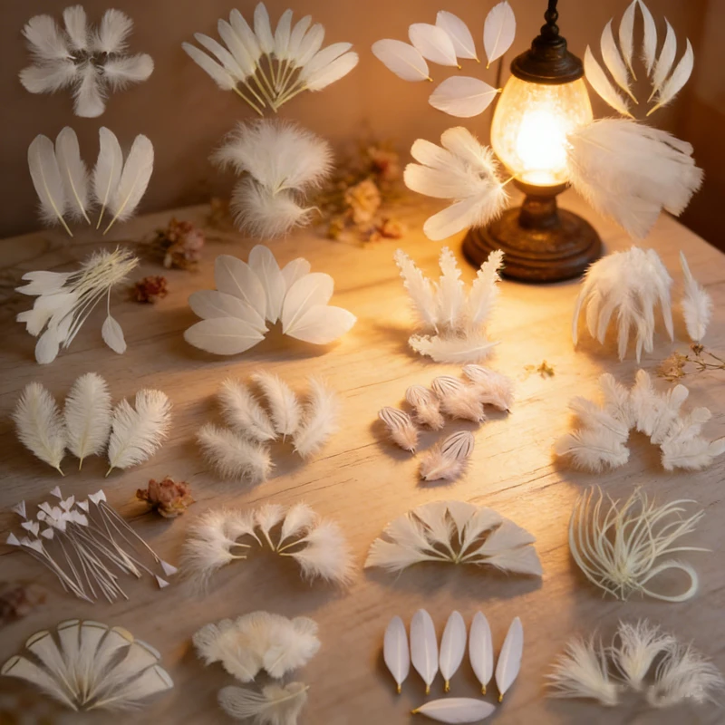 50Pcs/Lot! White Ostrich Goose Pheasant Feathers for Crafts Chicken Turkey Feather Wedding Party Accessories Decoration Plumes - image 3