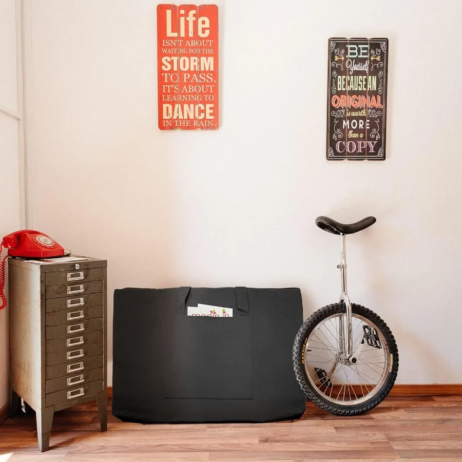 Cupohus Waterproof Art Portfolio Bag 25 x 37 for 24 x 36 Artworks with Outer Pockets and Handle Ideal for Student Art Storage P