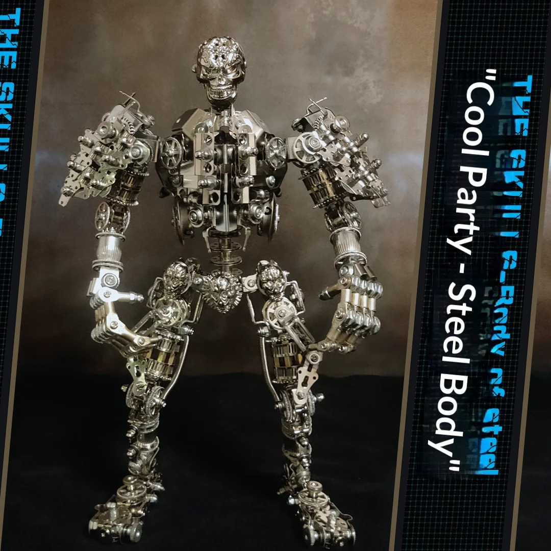 3D Steel Body Model Assembling Toy for Boys; DIY Metal Puzzle for Handicrafts; Great Gift Idea