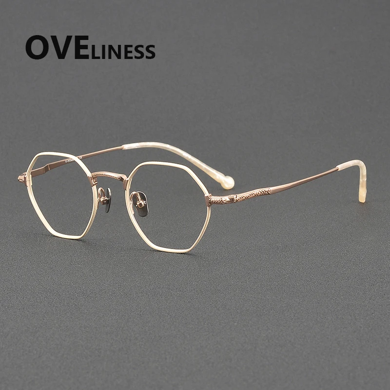 

Pure Titanium Glasses Frame Women New Trendy Brand Design Vintage Retro Square Eyeglasses Men Japanese Ultralight Eyewear