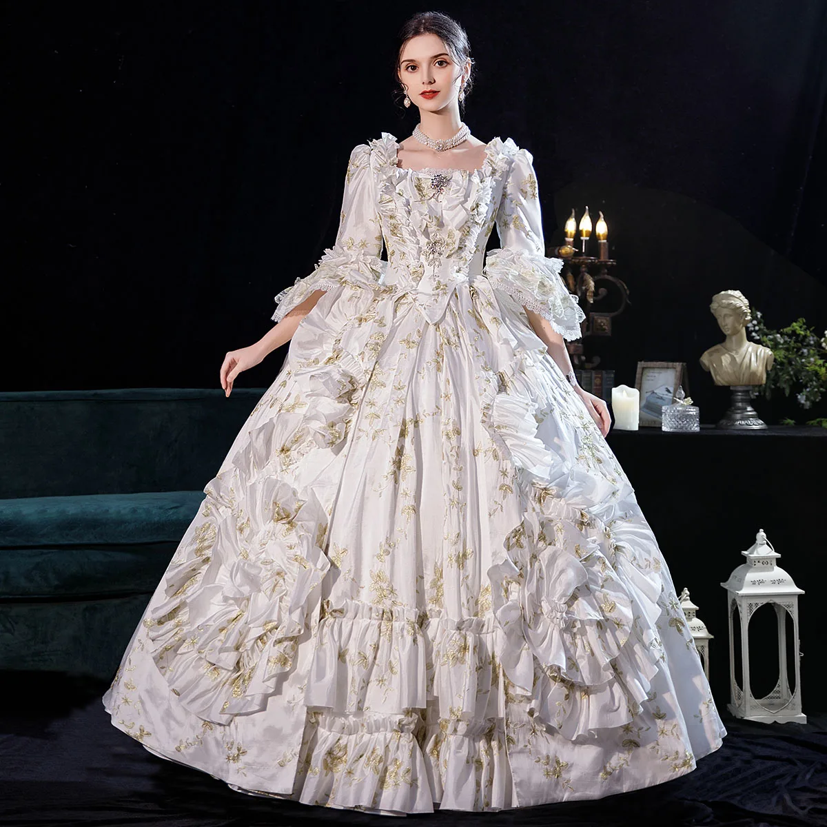 Customized Ball Gown Medieval Marie Court Evening Dresses Baroque Renaissance Victorian Theater Masquerade Parade Party Gowns