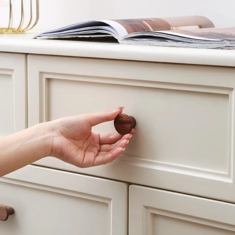New Walnut Wood Furniture Handles T-Shape Long Solid Drawer Pulls Multi-sized Wardrobe Handles Cupboard Wardrobe