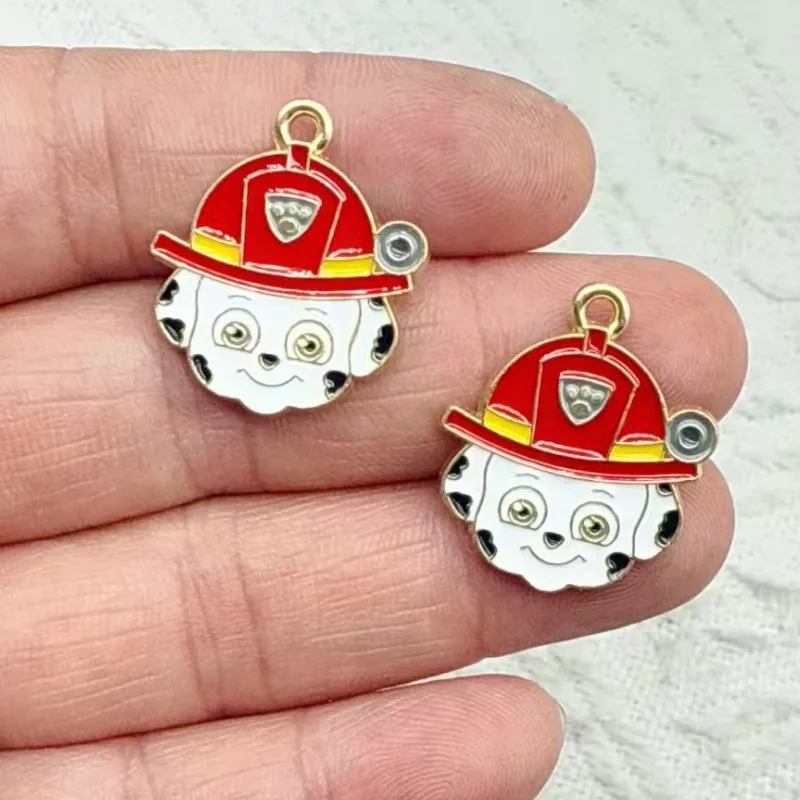 10 pcs Cartoon Animal Dog Charm Pendants Enamel Craft, Perfect for DIY Earrings, Bracelets, Neck
