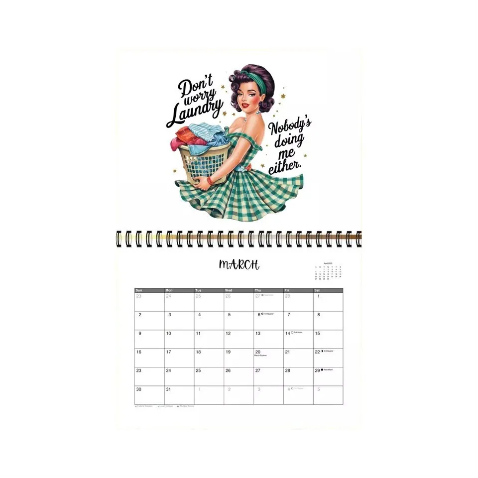 2025 Housewife Walls Calendar Funny Wall Art Humor Gift Prank Calendar A Creative Gift For Friends Workmates Family