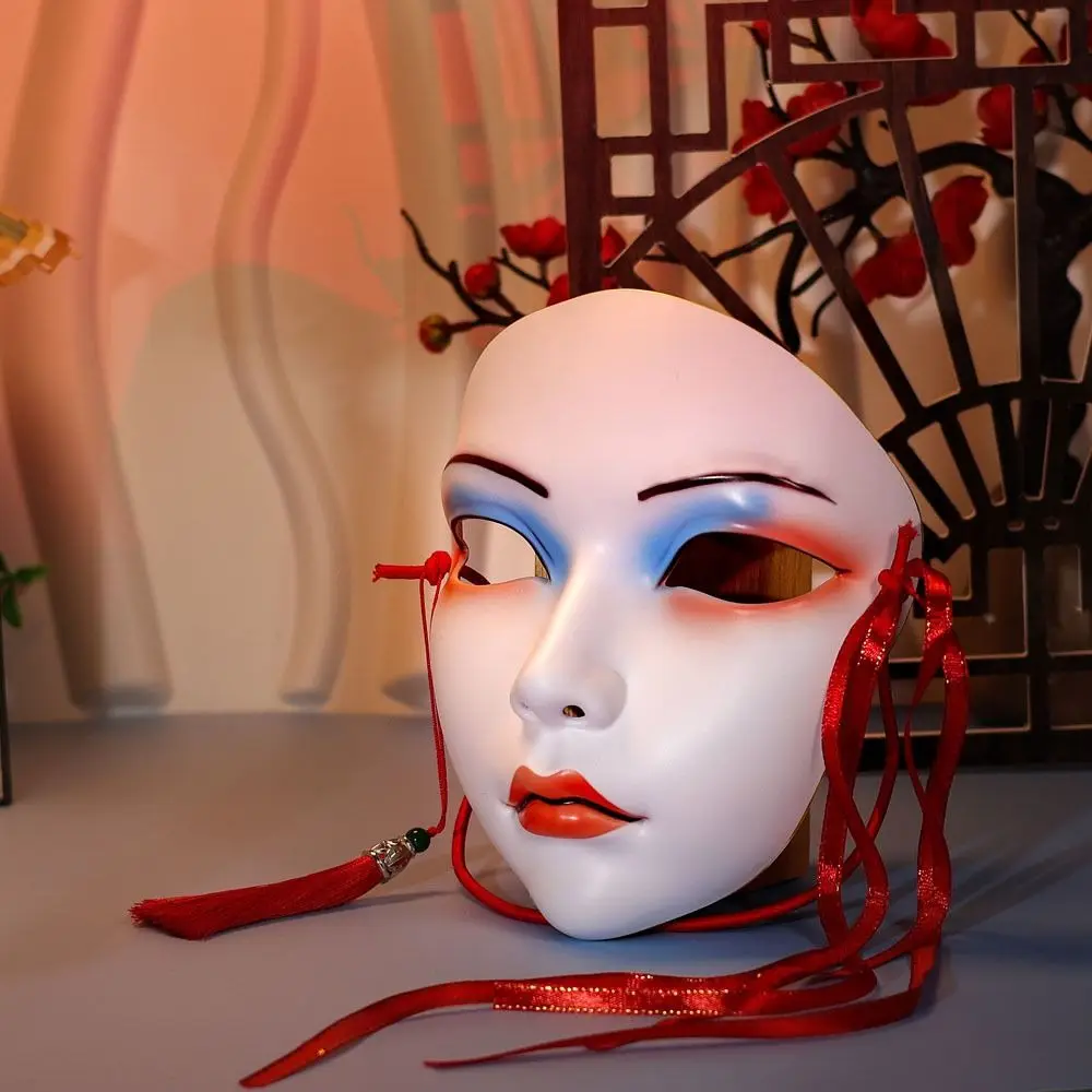 Fancy Masquerade Ancient Style Face Mask Cosplay Prom Props Eye Mask Kabuki Kitsune Mask Party Supplies Anime Cosplay Pros Show