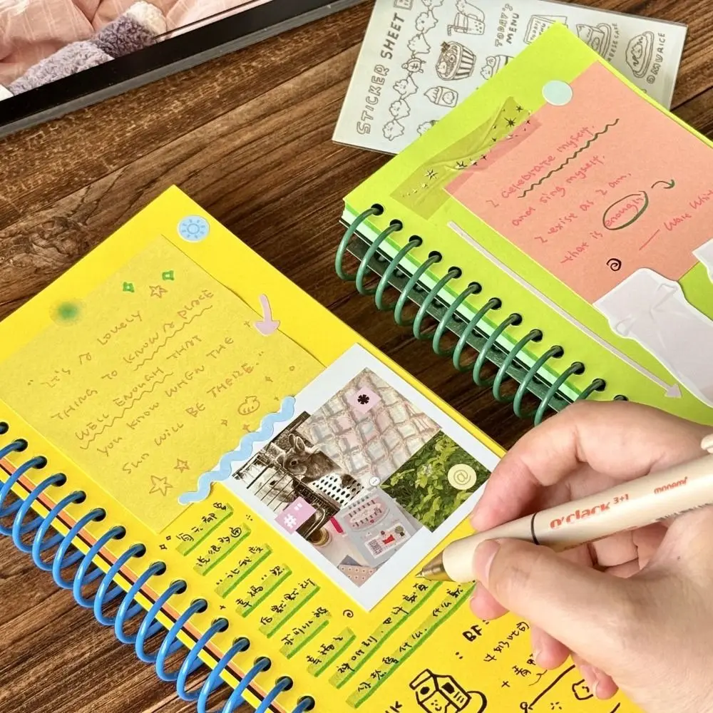 สมุดโน้ตแบบมีสันหลากสีสัน ปกแข็ง หน้ากระดาษเปล่า ใช้เป็นสมุดบันทึก วางแผนงาน รายการสิ่งที่ต้องทำ สมุดจดบันทึก ของขวัญ