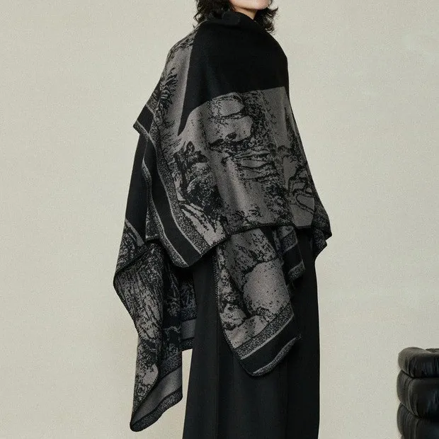 2025 New Fashionable Winter Female Lattice Imitation Cashmere Scarf Autumn and Winter Thick Fashion Warm Wild Scarf Shawl Wh2