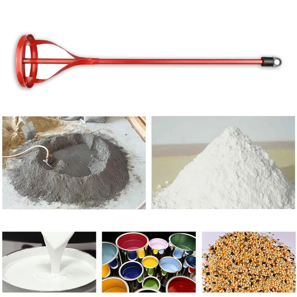 1-5PCS Hexagon Shaft Plaster Paint Mixer Mixing Paddle Rod Electric Drill Construction Agitator Mud Grouting Mortar Tool