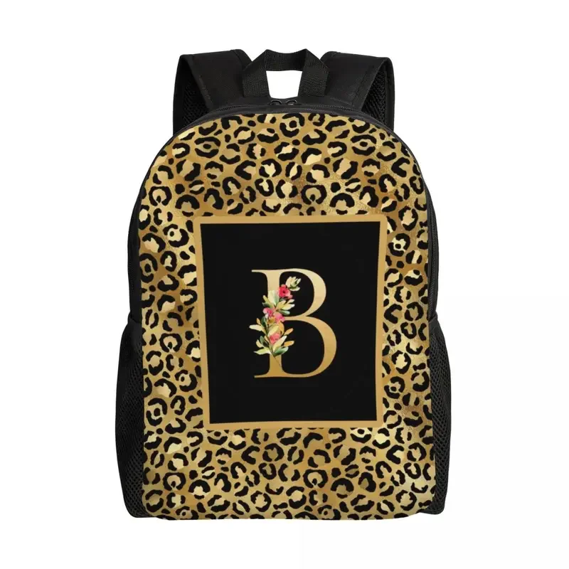 

Leopard Pattern Letter Travel Backpack Men Women School Computer Bookbag College Student Daypack Bags