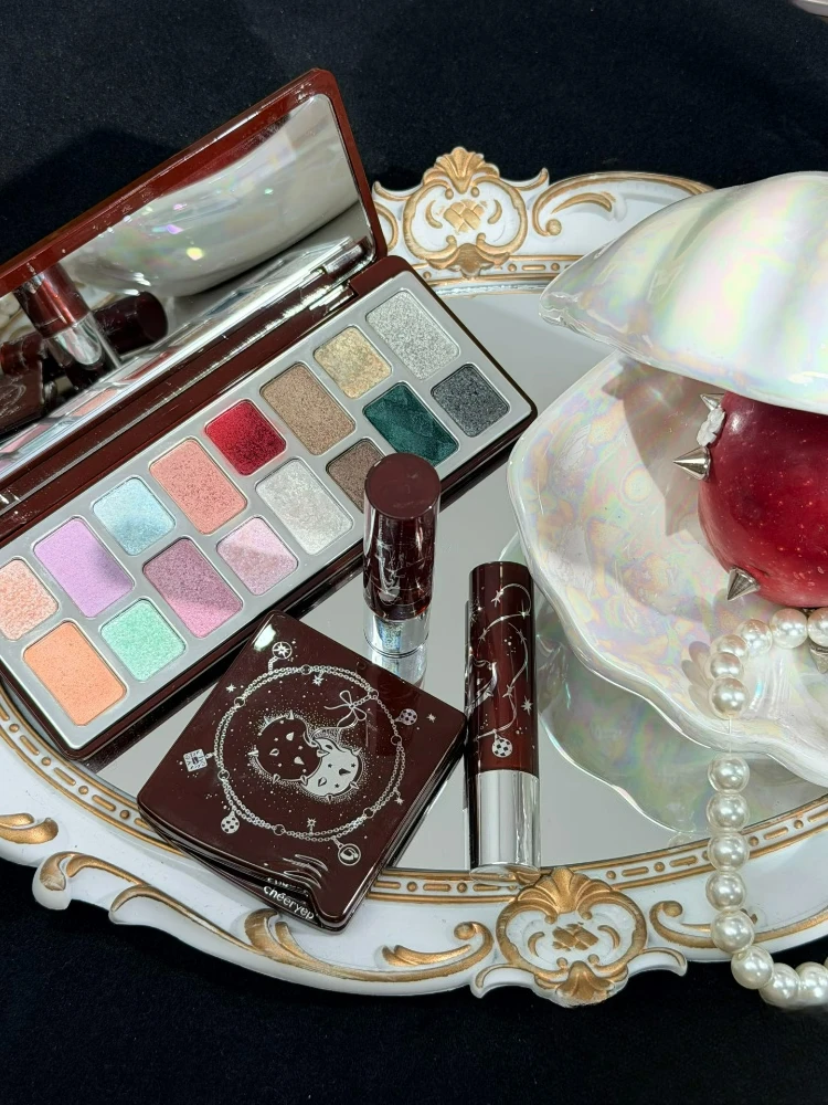 Palette de fards à paupières Cheeryep QianYan 16 couleurs, éclat magnifique, étoile de Noël, neige, mat, paillettes, rouge, vert, maquillage longue durée