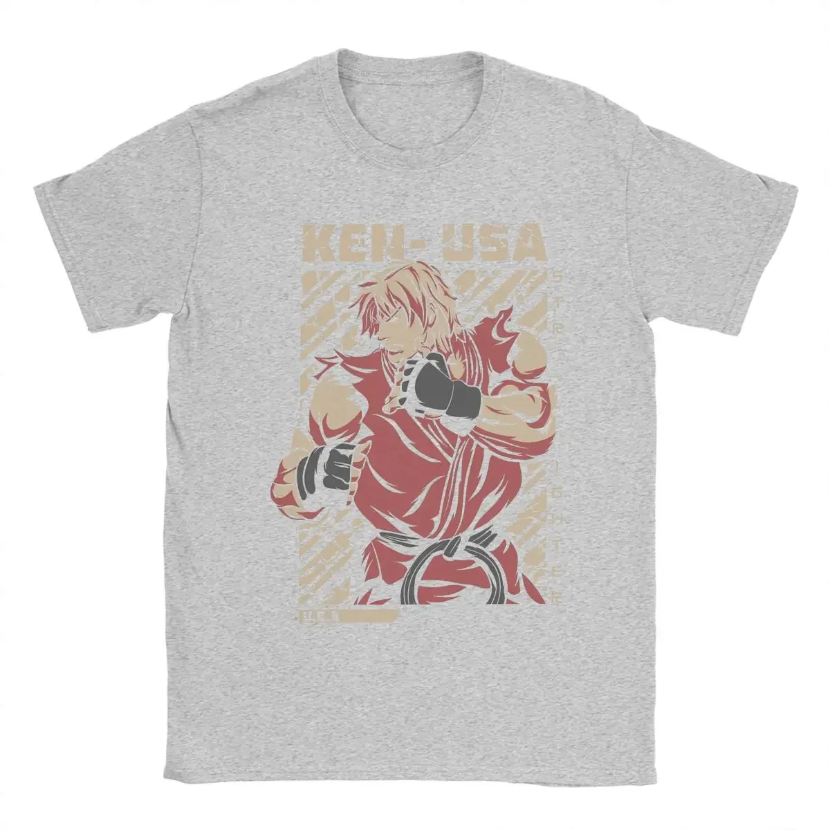 تي شيرت رجالي أصلي بياقة مستديرة تي شيرت كين ماسترز ستريتس المقاتلين الفكاهة 100% قطن تي شيرت بأكمام قصيرة لعبة تي شيرت مضحك #3