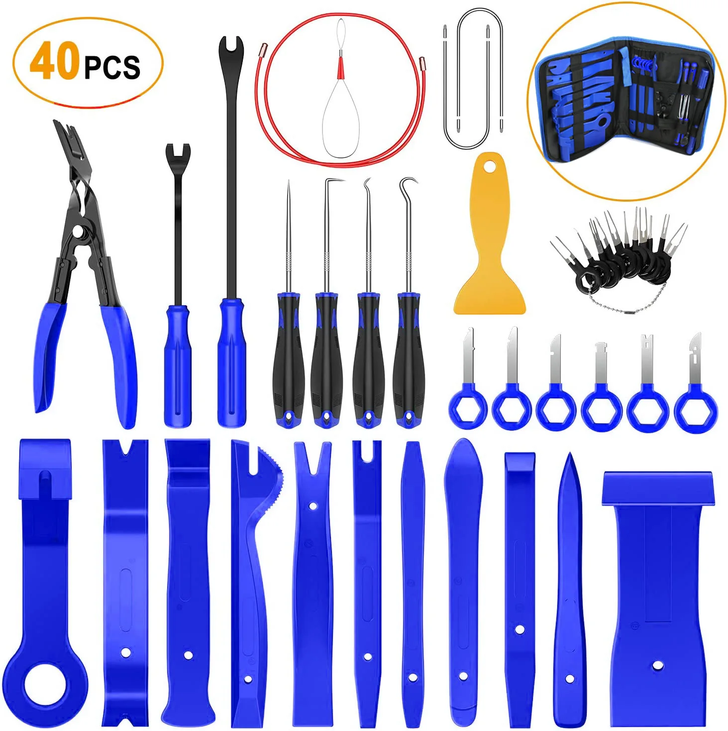 Outils de modification de l'audio de la voiture, garniture du tableau de bord, rayon audio, enlever les rayures de la voiture, stylo de réparation, couvercle d'opathie, outil de joint, accessoire, 40 pièces par boîte