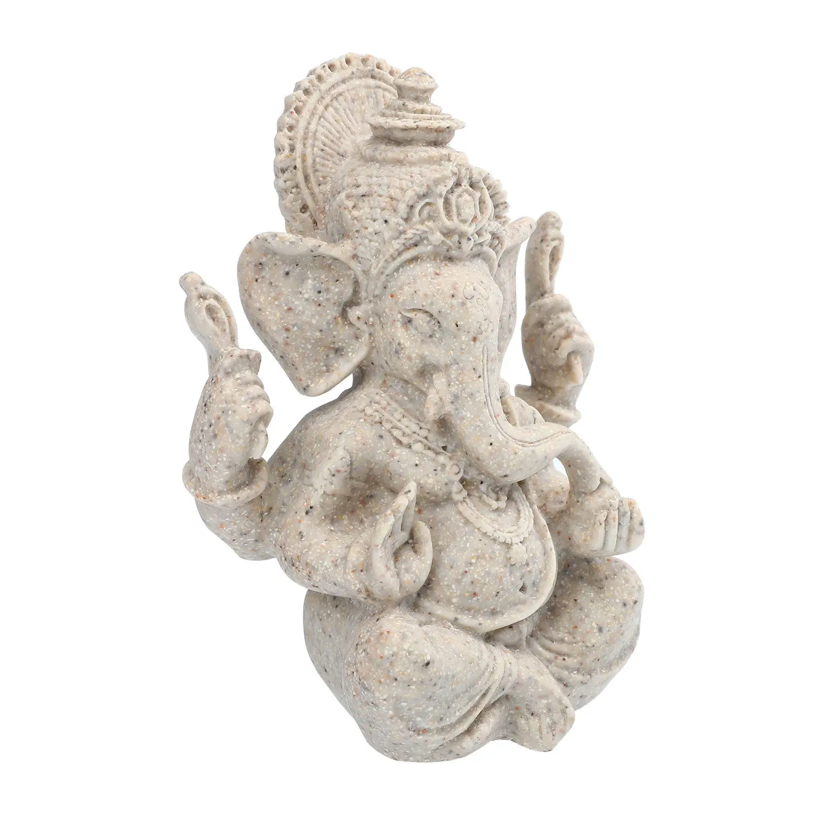 Elephant God Statue Resin Feng Shui Wealth Sculpture for Desktop, Bookshelf, Living Room & Office Decor