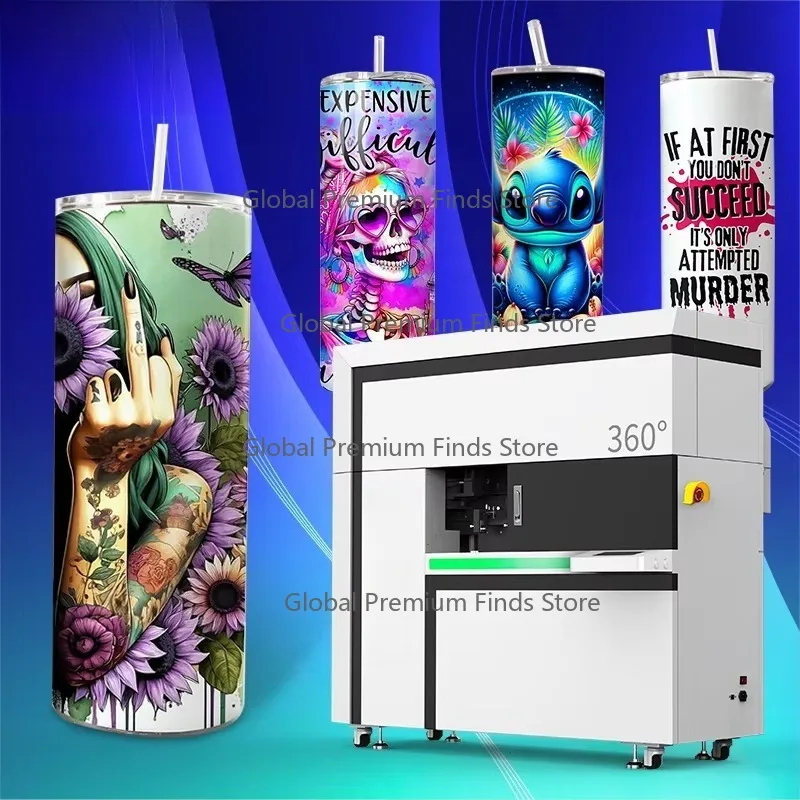 Versatile Digital 360 Rotary UV Stainless Steel Water Bottle Flask Printer