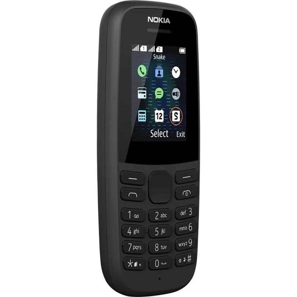 Nokia 105 2019 Backup Phone 2SIM MicroUSB 3.5mm FM Radio LED Flashlight 800mAh Nokia 105 Elderly Phone Unlocked Edition  Used