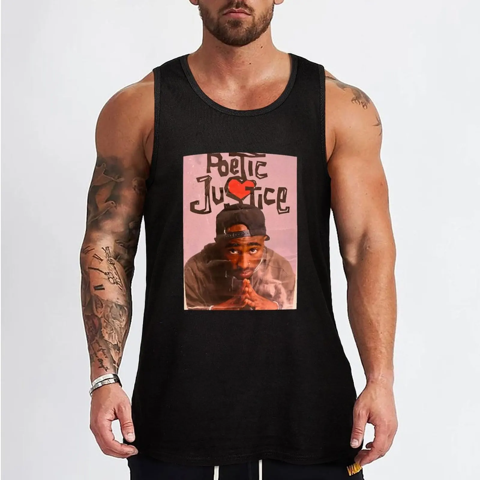 Poetic justice Premium Tank Top bodybuilding man Vest for boy Men's clothes