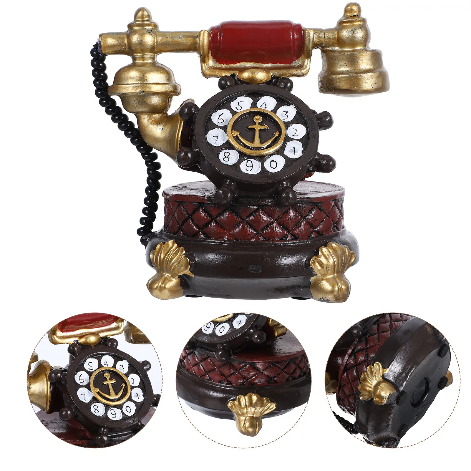 

Design Vintage Decor Decoration Old Fashioned Table Ornament For Home Office Desk Resin House Supplies Phone Small Resin