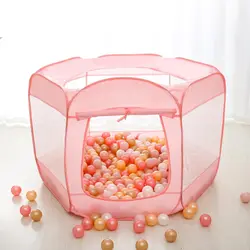 Pink/White/Gray (No balls)Baby Ball Pit Tent with Carry Bag- For Toddlers Indoor & Outdoor Play House