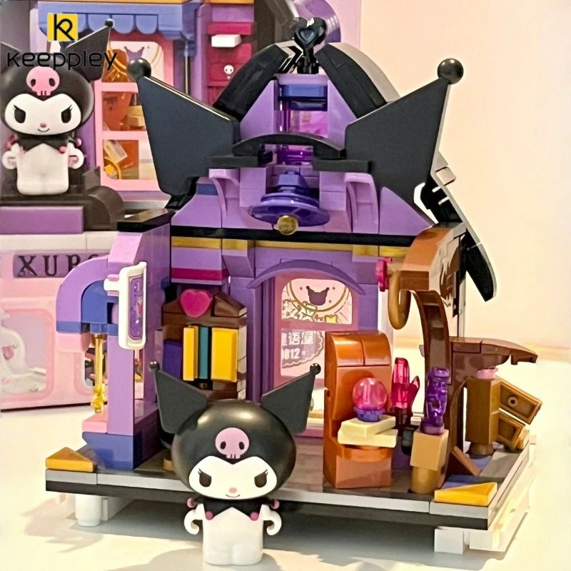 

KEEPPLEY Building Blocks Sanrio Series Kuromi My Melody Small Particle Boy Girl Assembled Toys Model Ornament Festival Gift