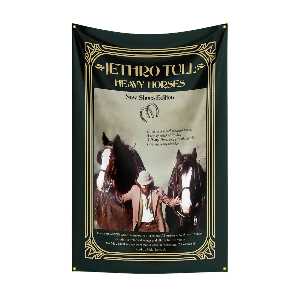 Music Band Flag for J-Je-th-r-o Tull Fans Banner campaign gathering apartment porch Decor backdrop