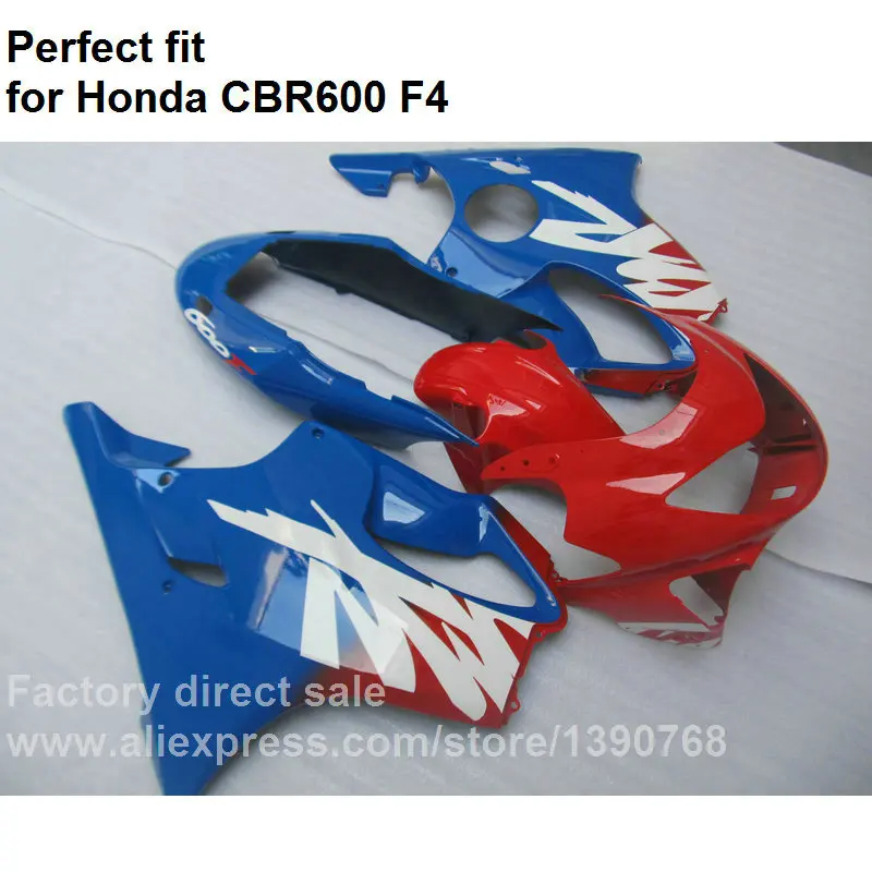 ABS plastic fairings for Honda CBR600 F4 1999 2000 red blue fairing kit CBR 600 F4 99 00 DF25