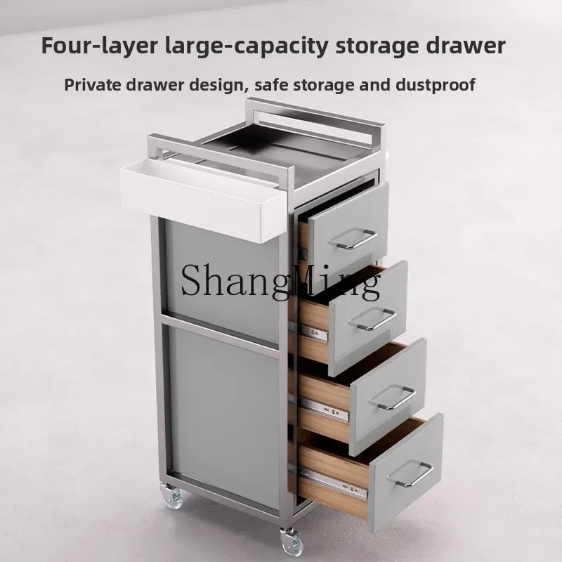 

CL Salon Tool Cabinet Hairstylist Drawer Style Shop Product Floor Cabinet Hair Salon Special Storage Cabinet