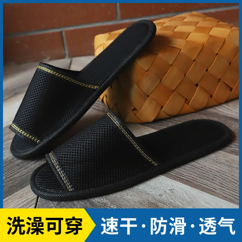 5pairs/lot Cheap Mesh Slippers Men Women Hotel Disposable Slides Home Travel Sandals Hospitality Footwear One Size on Sale