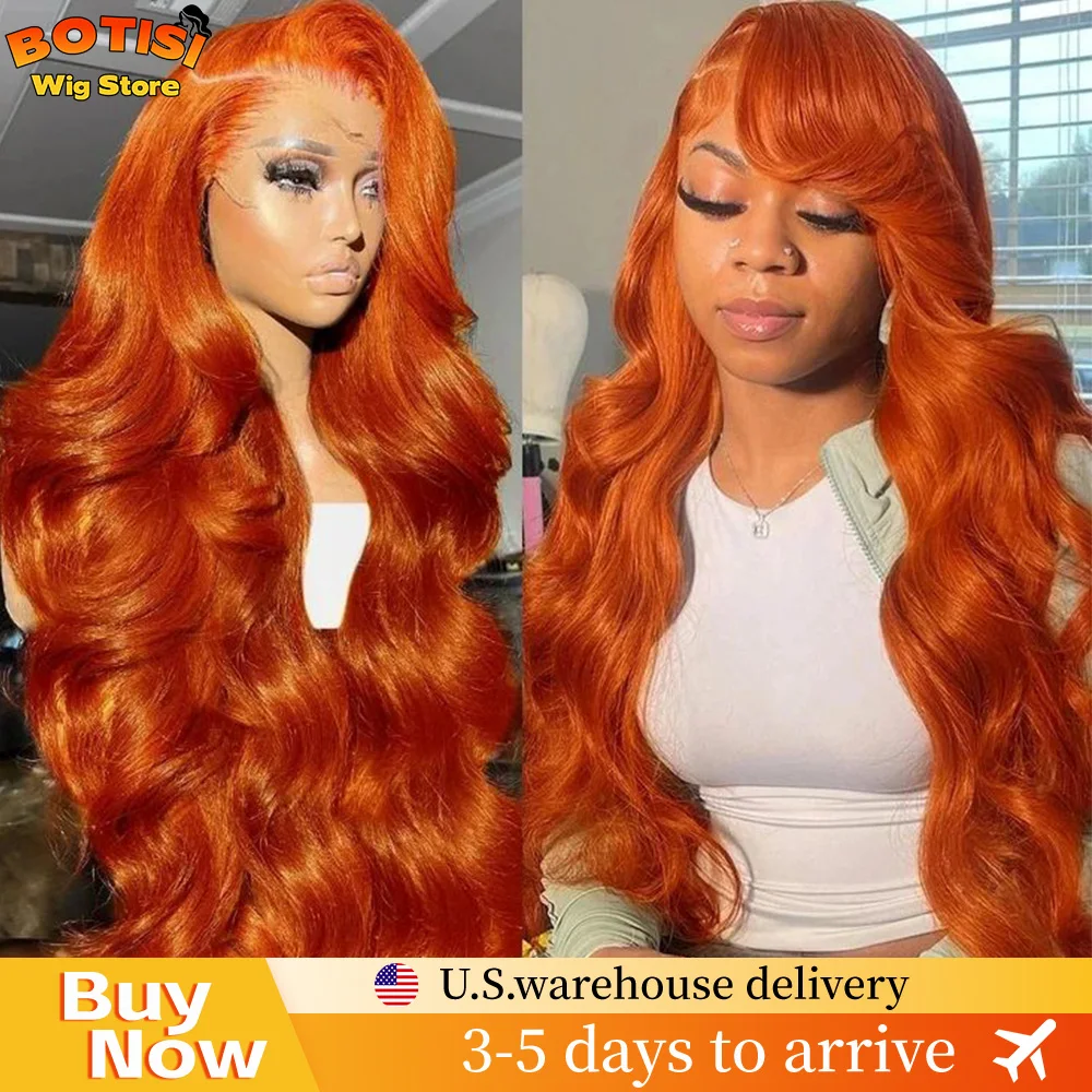 

Парик Botisi Ginger 13x6 Свободная объемная волна 13x4 Парики спереди Парик с объемной волной 350 Цветной натуральный рыжий парик Человеческие волосы для женщин