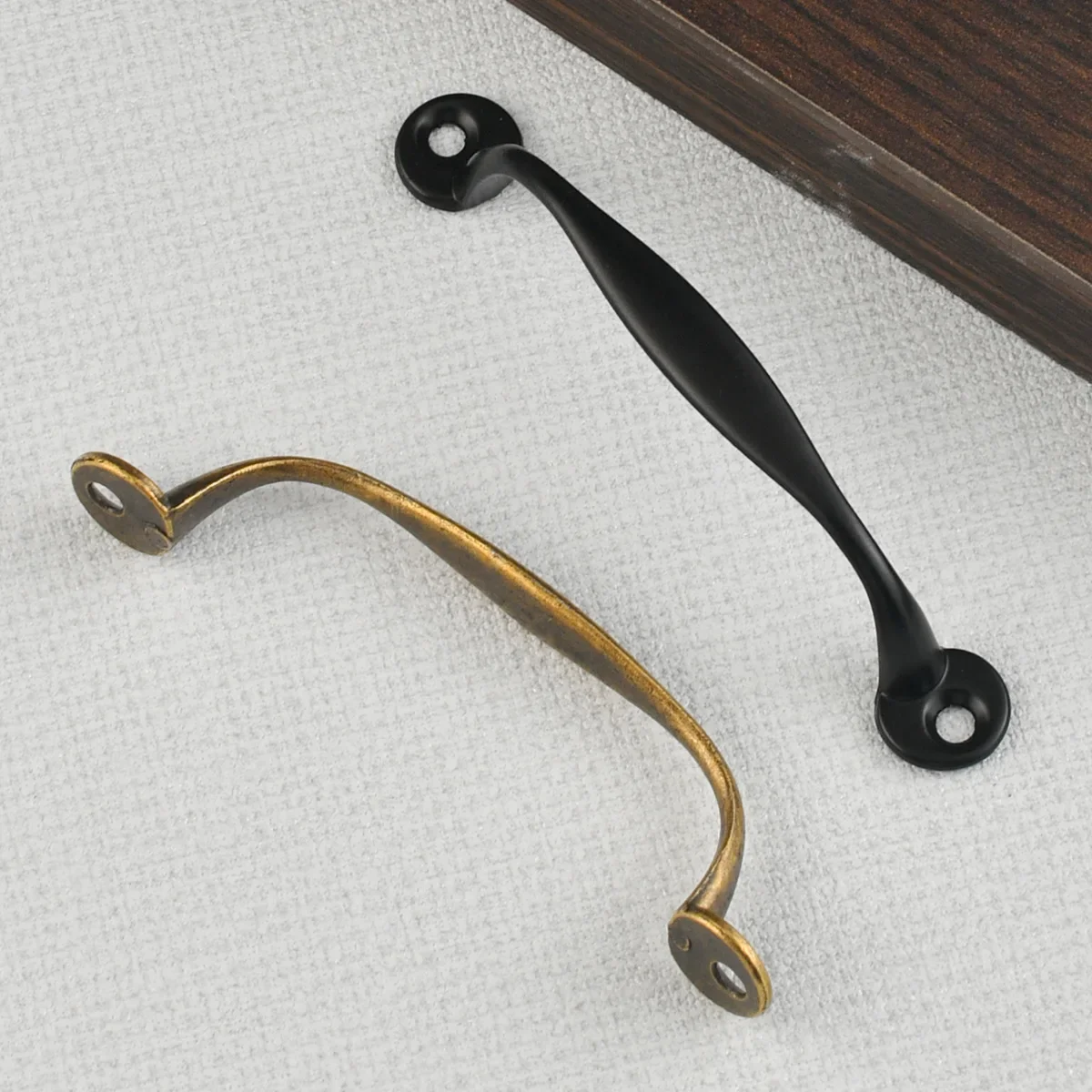 10pcs Retro European antique bronze black cabinet door handle zinc alloy drawer kitchen cabinet wardrobe door handle