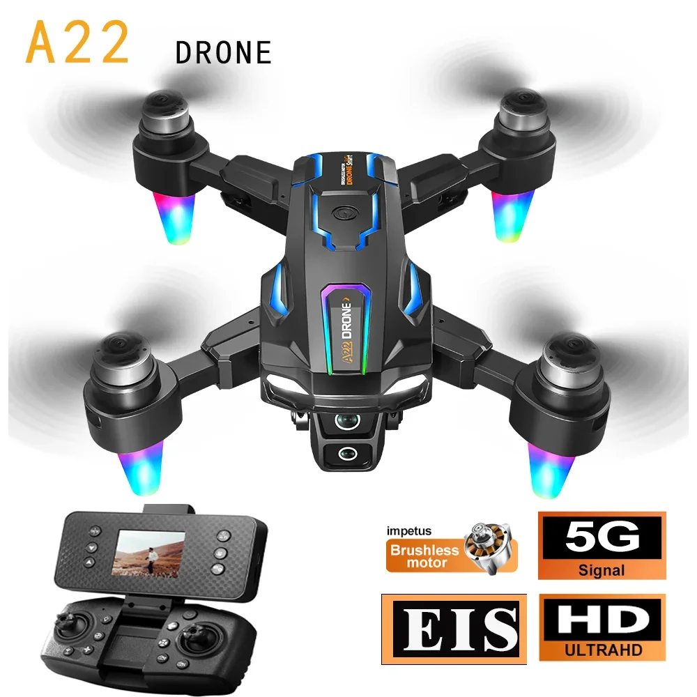 

New A22 RC Drone Professional 4K GPS Brushless HD 1018P Camera Drones Aerial Photography Return Obstacle Avoidance Dron Boy Toys