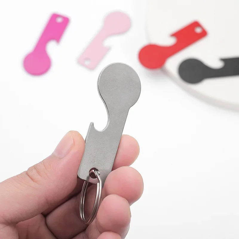 سلاسل المفاتيح الملونة سوبر ماركت رمز عربة التسوق تسميات مكافحة فقدان سلاسل المفاتيح المعدنية للتخصيص شعار الليزر مجوهرات اكسسوارات #1