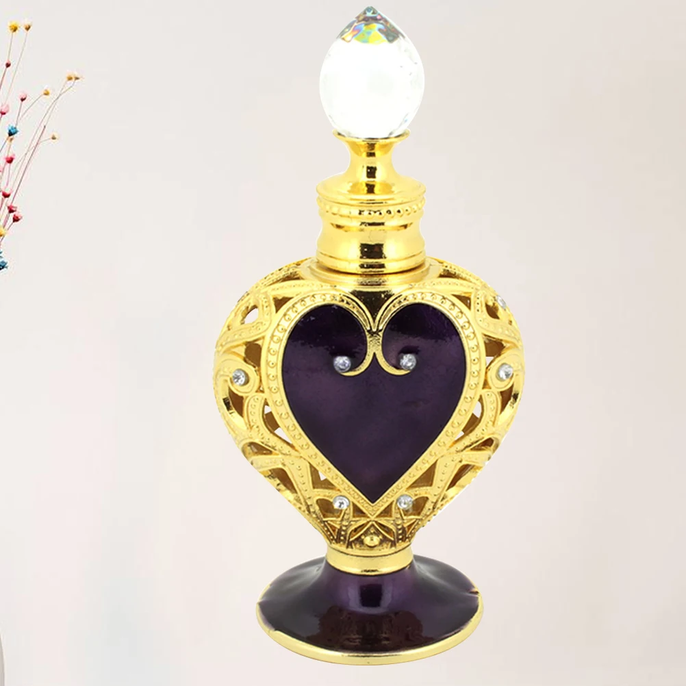 

Empty Bottle Essential Oil Travel Perfume Decorative Bottles Alloy Glass Storage