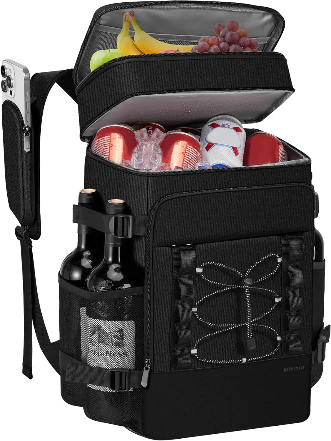 MIYCOO Cooler Backpack - 40 Cans Insulated Backpack Cooler for Men & Women, Portable 2 Leak Proof Compartments Coolers Bag for B