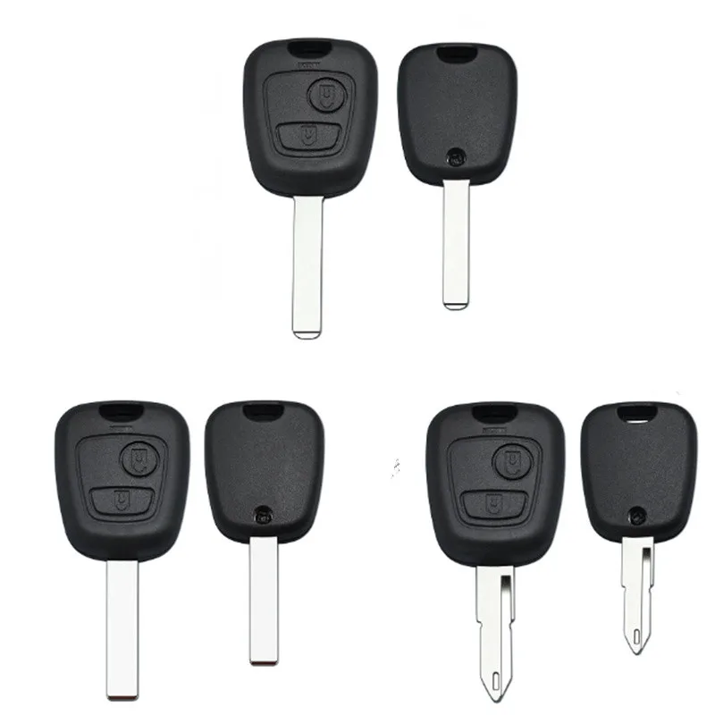 

10pcs for Peugeot 106 107 206 207 306 307 406 407 Key Shell 2 Button NE73 / VA2 / HU83 Blade Replacement Remote Car Cover Case