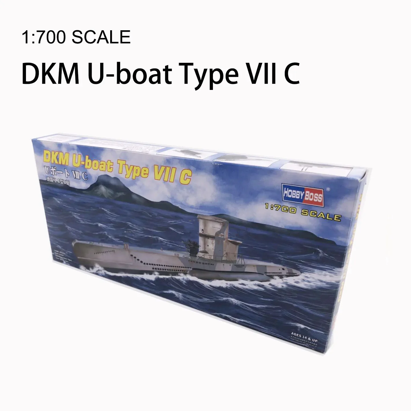 1/700 WWII German DKM U-boat Type VII C Submarine Military Assembly Warship Model 87009