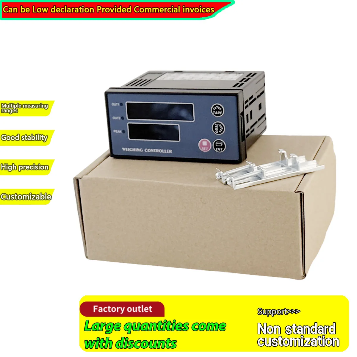 Professional Weight Controller Force Sensor Monitor 1/100000 Resolution Weighing Indicator for Automation  Alarm Indicator