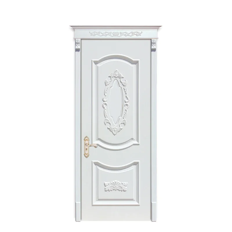 Customizable Home Interior House Door Current Public Bathroom Bedroom Wooden Door Entrance Franch European Porta Home Furniture