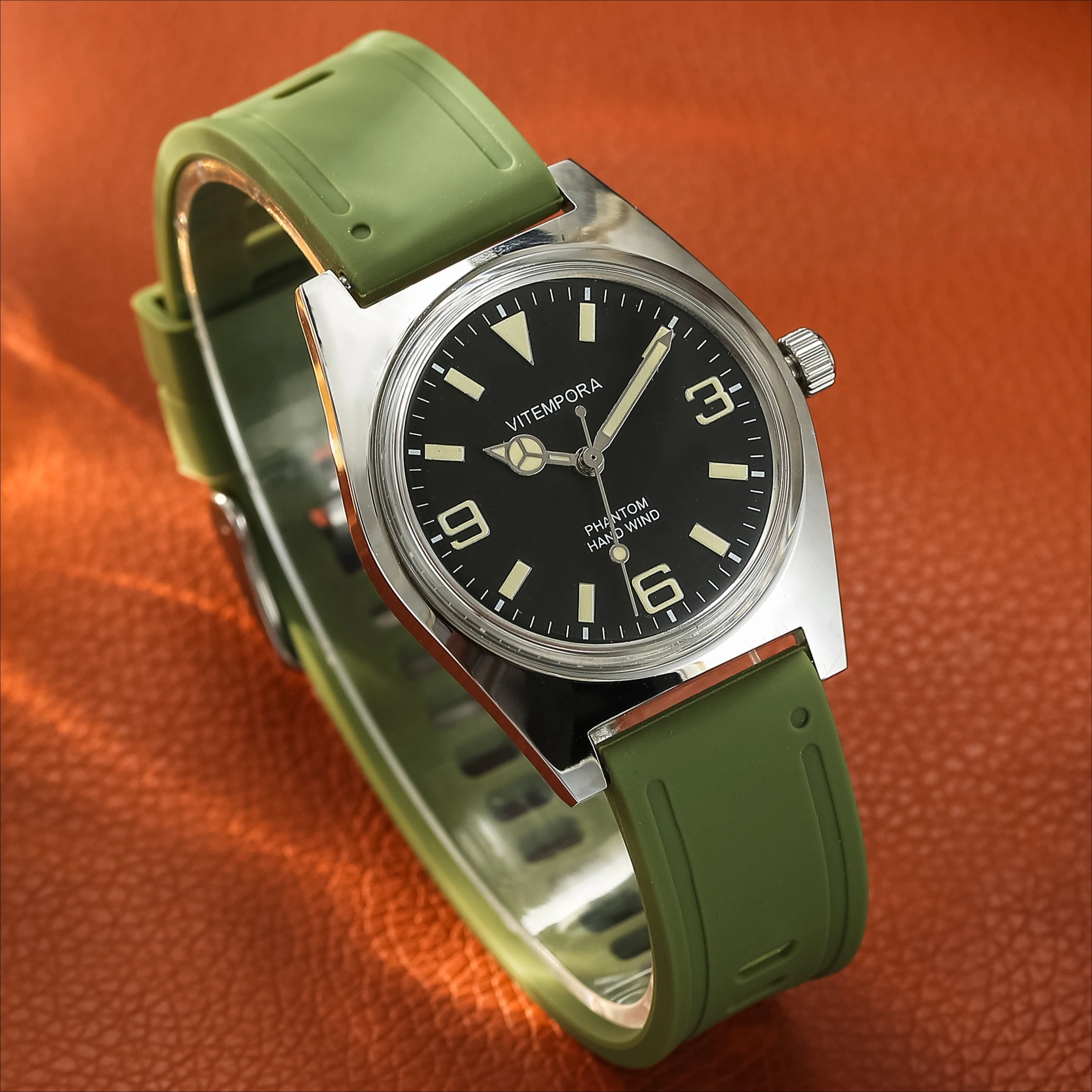 Vitempora Mechanical Watch 36mm Men's Replica Watch 8120 Manual Mechanical Movement Stainless Steel Case Luminous Dial