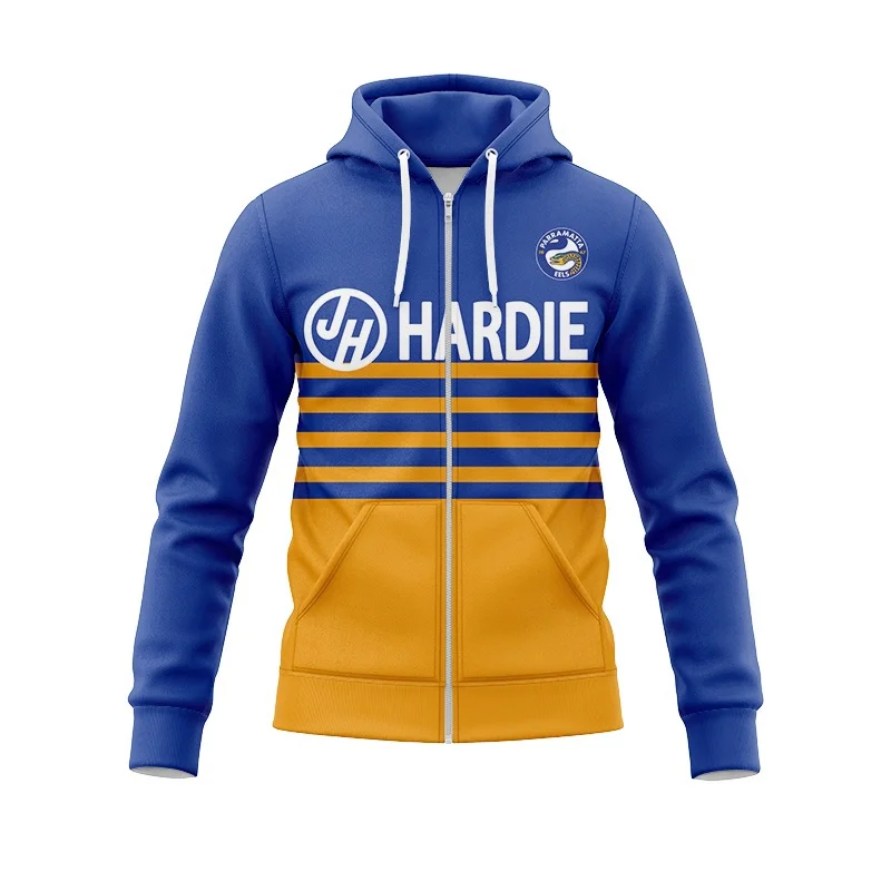 

Zip Hoodie Parramatta EELS NRL team 1986 retro traditional replica men's jersey