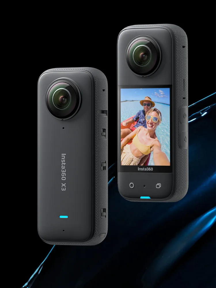 Insta360 X3 Wasserdicht mit 1/2-Zoll- und 48-MP-Sensoren, 5,7K und 360° Active HDR Video °   72-Megapixel-Foto und 4K-Einzelobjektiv