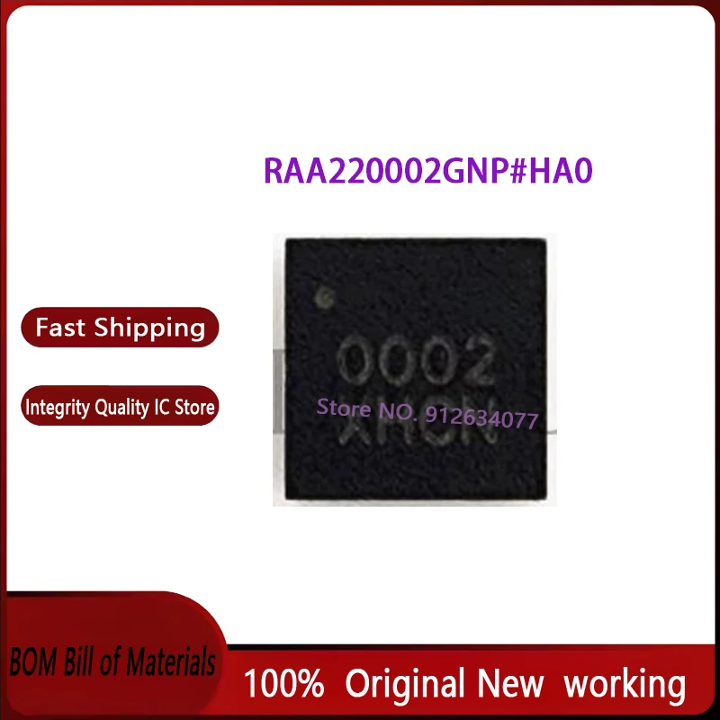 2pcs-10pcs RAA220002GNP#HA0 RAA220002  0002 QFN12 New original stock
