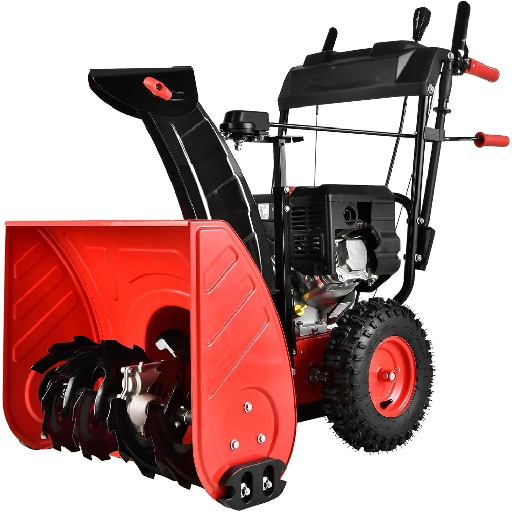 26-Inch Self Propelled Two-Stage Snow Blower Gas Powered 212cc Engine with Electric Start