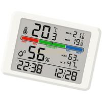 E28F Indoor Temperature and Humidity Magnetic Digital Clock with High Precisions Monitor Large Easy To Read LCD Display