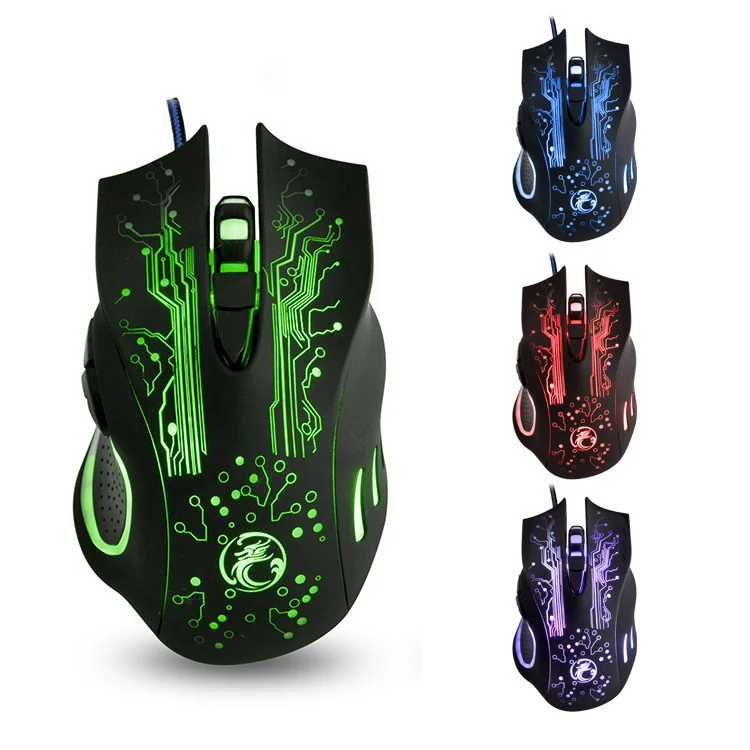 

Wired Gaming Mouse Ergonomics Design RGB Light Effect For Big Hand 2400DPI Play Game PC Part