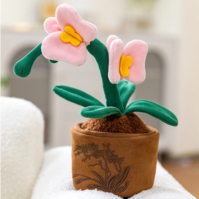 ตุ๊กตาดอกไม้ประดิษฐ์ ช่อดอกกุหลาบขนาด 25 ซม. ตุ๊กตาต้นไม้ ของเล่นตุ๊กตาขนนุ่ม ดอกพลัม ดอกแพนซี ดอกไอริส ช่อดอกไม้ ดอกนาร์ซิสซัส ของตกแต่งชั้นวางหนังสือ โซฟา รถยนต์