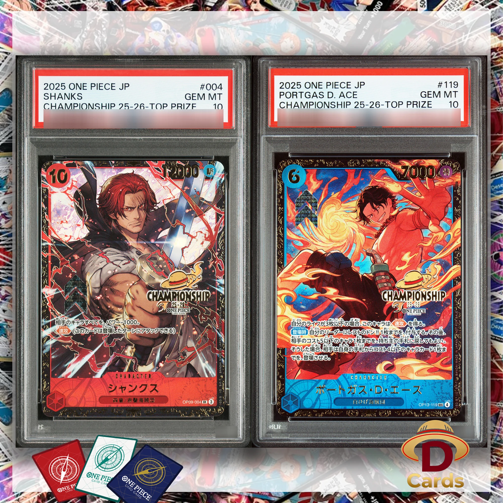 

One Piece Promotional Card Championship 25-26 Commemorative P/S/A10 GEM MT 10 Foil Collectibles Game Anime Replica Proxy Cards