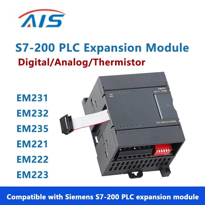 

AMSAMOTION S7-200 Expansion Module Compatible with Siemens PLC Digital Analog EM223/232/235/231 Module
