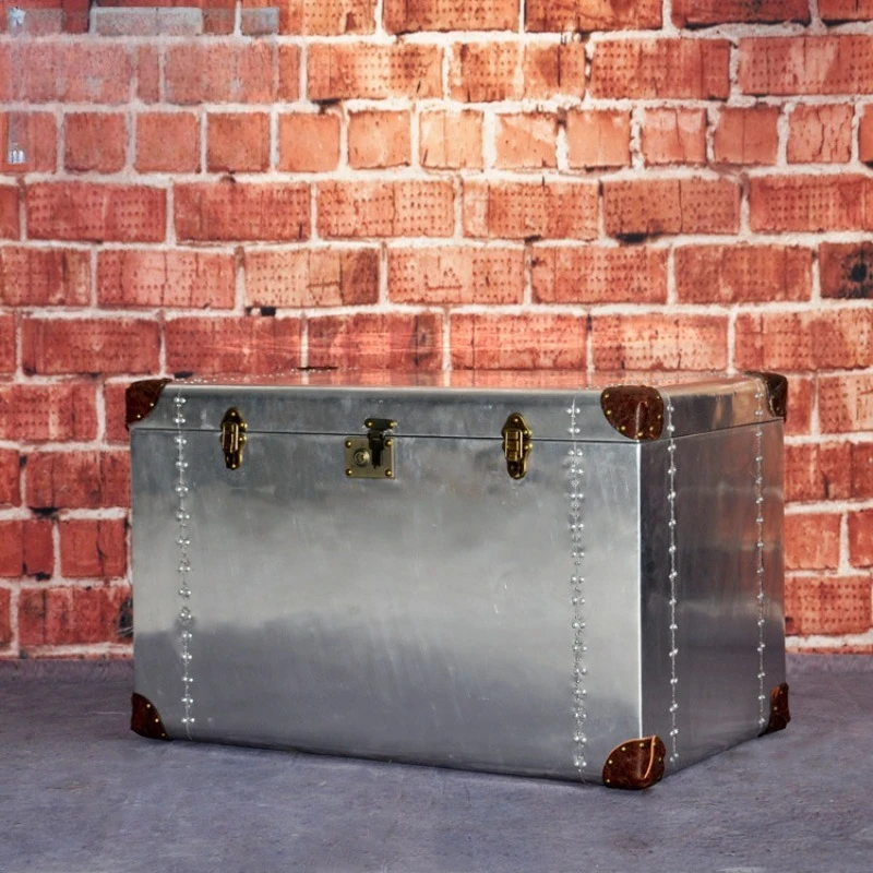 Industrial style aluminum leather rivets belong to the box cabinet bar cafe personalized storage cabinet